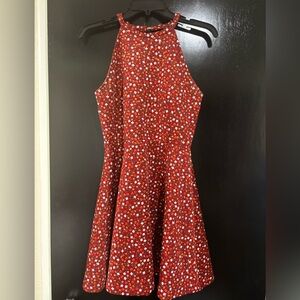 Copper Key Red Floral Kids Dress